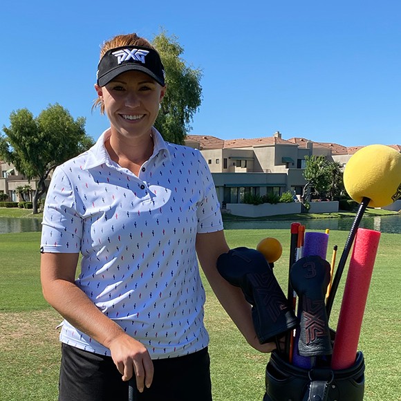 Mackenzie Tucker on golf course