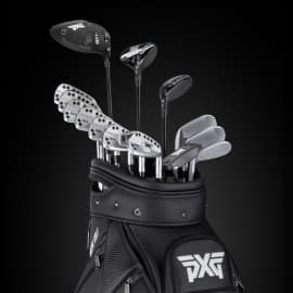 Golf bag full of PXG equipment