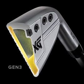 a PXG Gen3 iron with the club head cut open to see inside