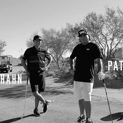 Pat Perez and James Hahn on golf course